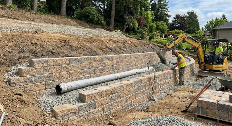 Block Retaining Wall Installation in Tampa, FL