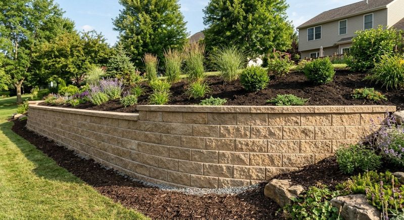Block Retaining Wall Installation in Napa, CA